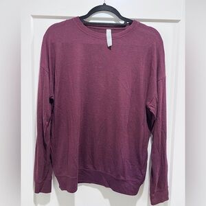 Athleta Maroon Long Sleeve Sweatshirt